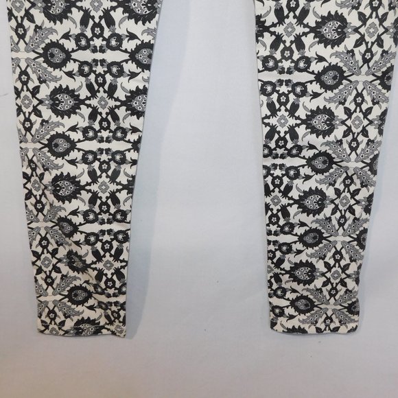 Zara Premium Denim Collection Women's 4 Skinny Cropped Thistle Pattern Jeans NEW - Picture 13 of 13